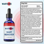 Warticide dropper bottle showing the liquid gel consistency for targeted application.