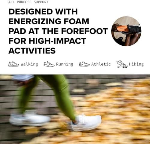 Side profile of Superfeet high impact support insoles showing arch contour