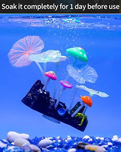 Suction cup detail and weighted plastic base of the Uniclife artificial coral plant decoration