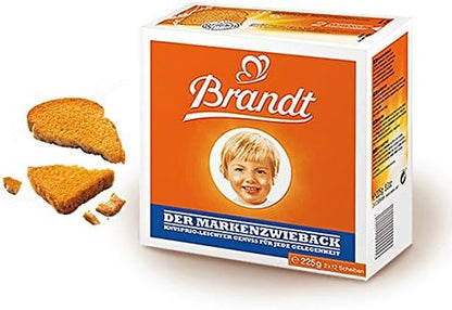 Brandt crisp toast imported snack nutrition facts label view