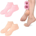 Seflica silicone moisturizing socks front view for dry feet