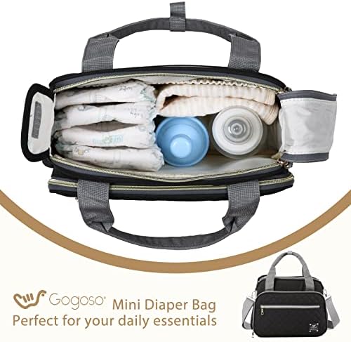Gogoso diaper bag insulated bottle pockets detail