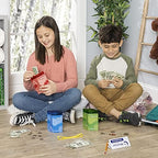 Moonjar banking toy packaging highlighting the educational benefits and age recommendations for children.