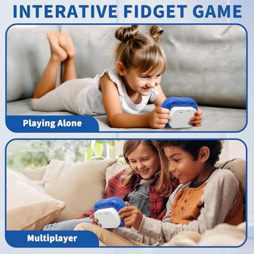 Pop Game Light Up Fidget Toy for Kids, 6 Modes LED Screen Quick Push Games Controller Electric Fidget Popper Game Bubble Road Trip Activities Car Games Birthday Gifts Toys for Kids Boys Blue - Image 5
