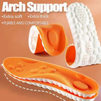Side view of Treayes arch support insoles highlighting the U-shaped heel cup.
