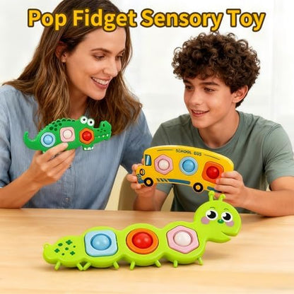 School bus design fidget popper for kids