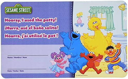 Toddler potty training progress chart with Elmo and Big Bird
