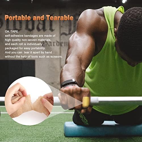Hand tearable self sticking medical wrap rolls showing individual hygienic packaging