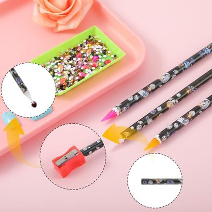Comparison of Aiyorse rhinestone picker pencils and sharpener