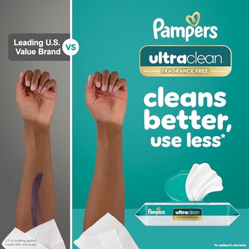Pampers Ultra Clean Baby Wipes (Previously 'Free & Gentle'), 99% Water, Hypoallergenic, Unscented, 100% Plant Based, Plastic-Free, 936 Baby Wipes Total (12X Flip-Top Packs) [Packaging May Vary] - Image 5