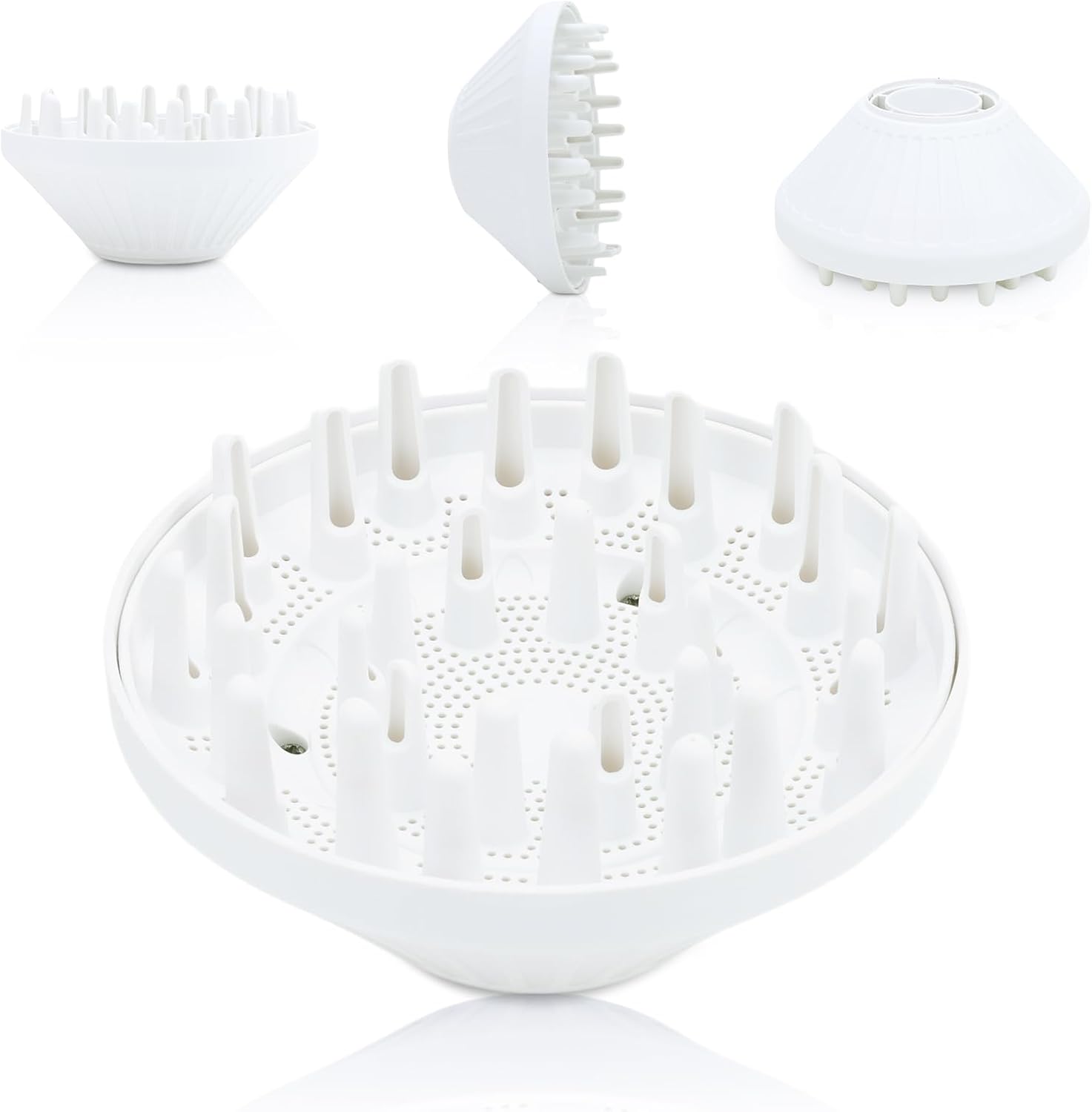 SEICHYGO rotating diffuser attachment for Laifen SE Lite front view white hair styling accessory