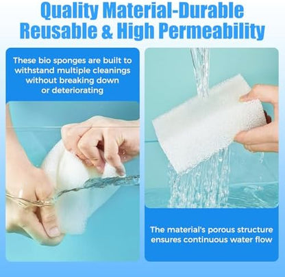 AQUANEAT durable water filter foam blocks compatible with power filters