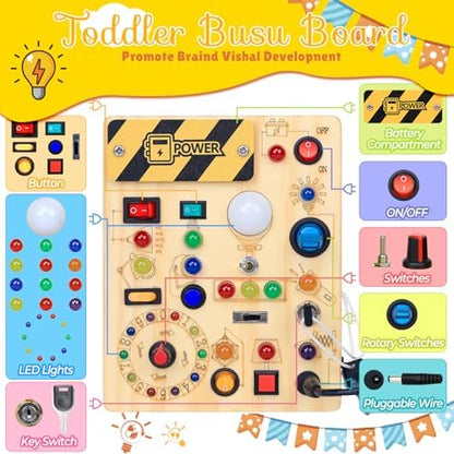Close up view of the premium wooden construction and child safe rounded edges of the RichBoy educational travel toy.