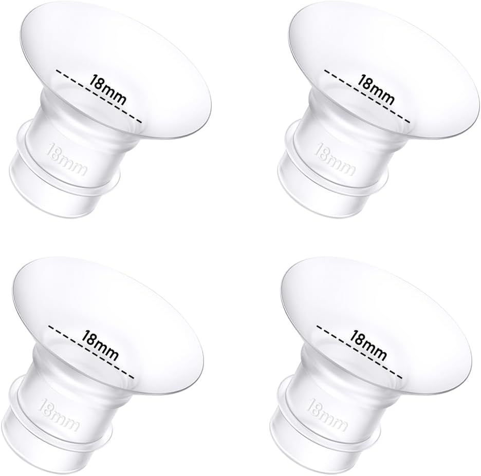 Bdicove 4Pcs 18mm Breast Pump Flange Insert set front view