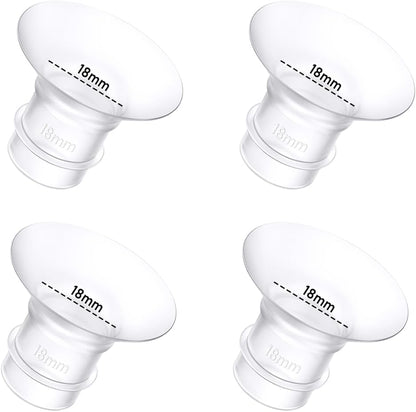 Bdicove 4Pcs 18mm Breast Pump Flange Insert set front view