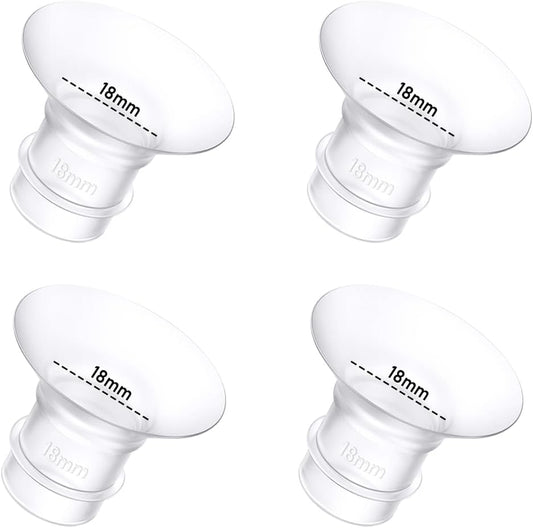 Bdicove 4Pcs 18mm Breast Pump Flange Insert set front view
