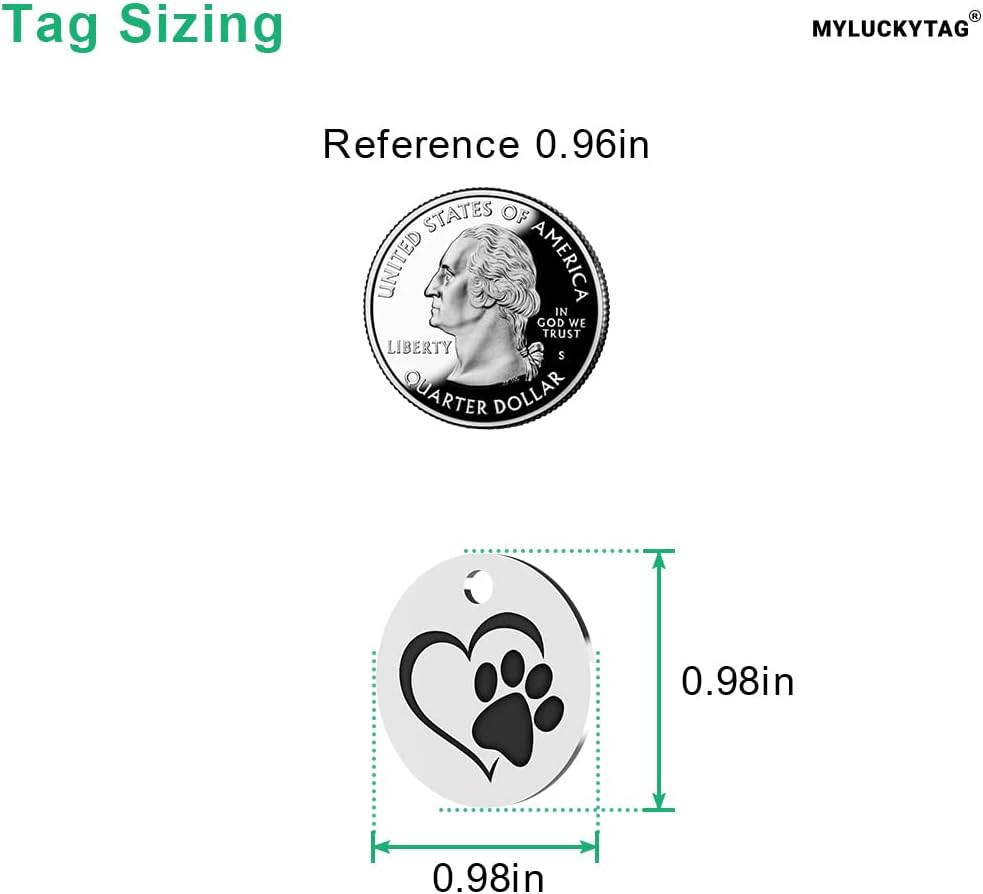 MYLUCKYTAG smart dog tag with unique scannable QR code engraved on the back