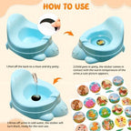 Reusable potty training decals featuring cute farm animals