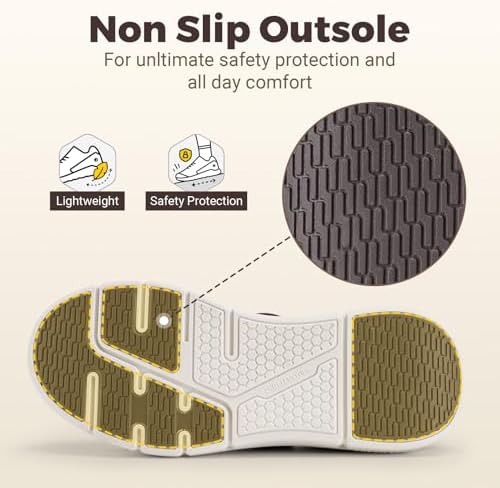 Side profile of FitVille diabetic shoes showing thick cushioned EVA sole