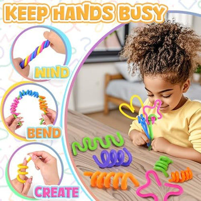 KLT flexible sensory sticks twisted into shapes