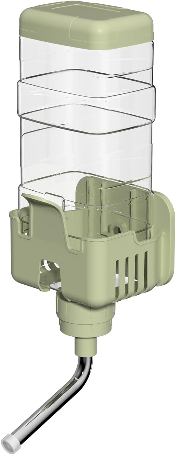 Small Animal Water Bottle for Cage, 30oz No Drip Automatic Pet Water Dispenser for Rabbit, Guinea Pig, Chinchilla, Ferret, Bunny, Squirrel, Hedgehog, Dog (Green, Large) - Image 1
