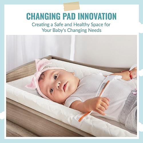 Dream On Me contour changing pad angled view highlighting curved edges
