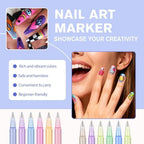 Close up of Zacueeocy nail art marker fine tip detail