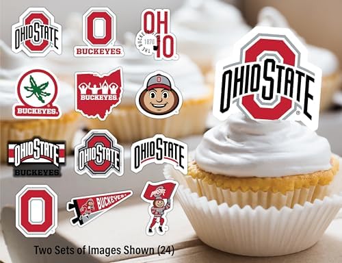 Recyclable cardstock Ohio State party decorations for dessert