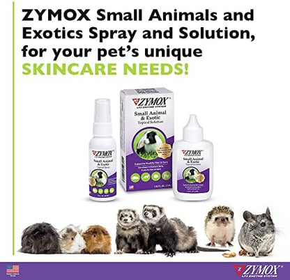 Zymox small mammal skin hydration liquid ingredients and usage view