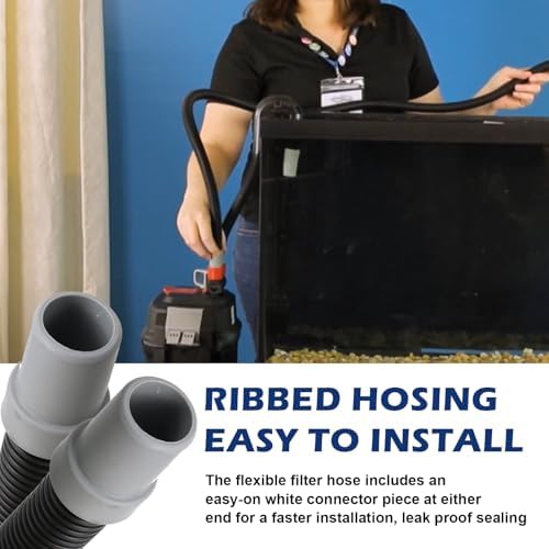 Product dimension breakdown verifying the total length and internal connection sizes of the Adabuing hose