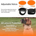 Detailed view of Seyezo muzzle velcro and buckle system