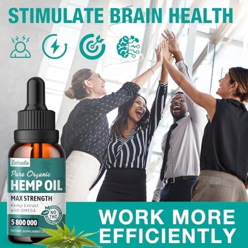 High strength hemp oil drops bottle lifestyle placement setting