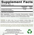 Best Naturals Lycopene supplement facts and ingredients label