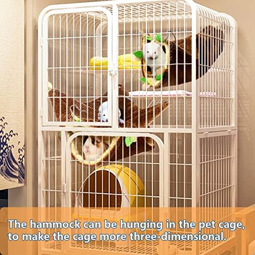 Leftstarer hanging bunkbed hammock installed in small animal cage