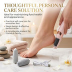 Glisca pedicure device being used on heel