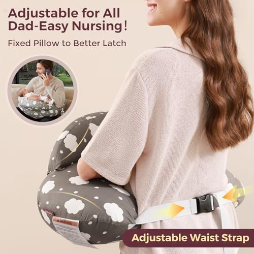Momcozy nursing pillow used for baby tummy time support