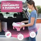 FGQuelle portable toilet seat packed in storage bag