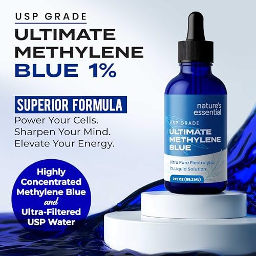 Sweat and Soul Methylene Blue glass bottle with dropper cap