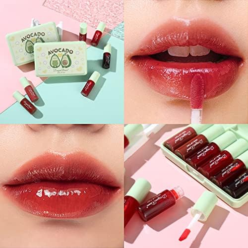 6 Colors Lip Tint Stain Set, Korean Lip Gloss, Mini Liquid Lipstick, Lip Tint Set, Lip Stain Long Lasting Waterproof, Non-Stick Cup, High Pigment, Cute Stuff, Lip Makeup - Image 5