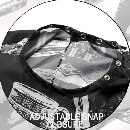 Full coverage professional hairdressing gown for salon and home use