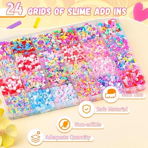 Close up view of kawaii charms including stars and hearts for nail art design.