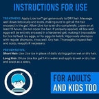 Instructions for Lice Ice head lice treatment application