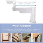 Adhesive adjustable strap mechanism detail for cabinet lock