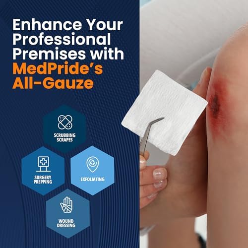 Med Pride 4x4 inch absorbent cotton surgical sponge single pad details