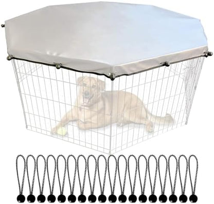 YGCASE 600D Oxford pet exercise pen roof protector showing waterproof and sun shade material