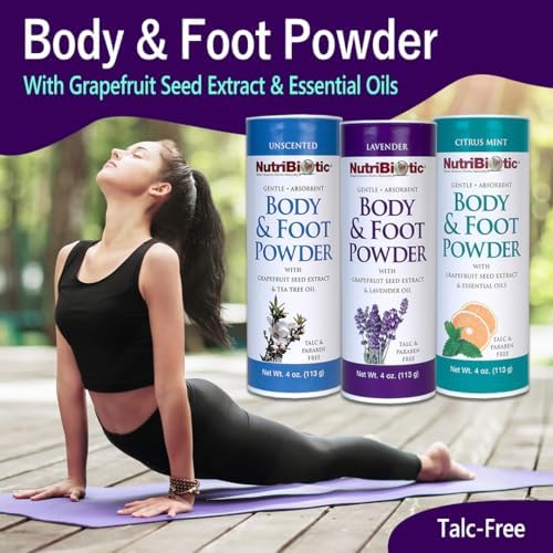 Talc-free lavender scented foot powder for moisture and odor control