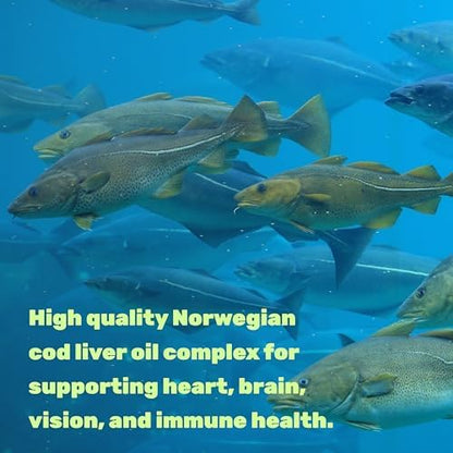 Deal Supplement extra strength non GMO cod liver oil bottle on a clean background.