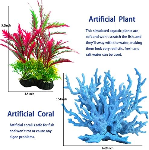 Lohang Kooterfun mermaid theme fish tank setup inside a five gallon freshwater aquarium background.