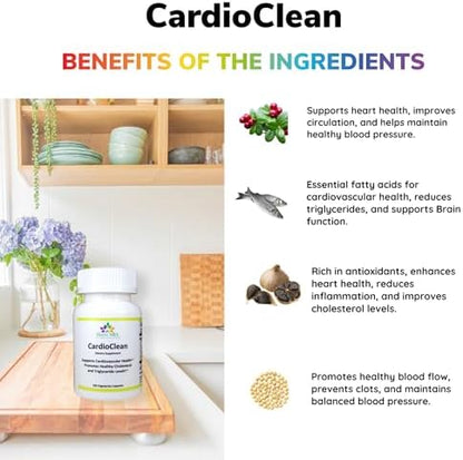 Herbs SRA CARDIOCLEAN capsules displaying authentic USA import seal