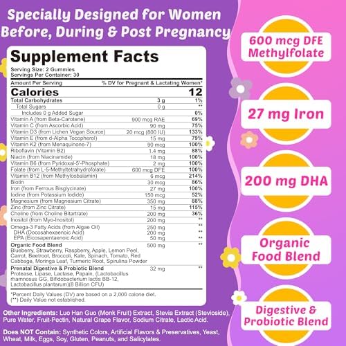 Ellamentz prenatal multivitamin lifestyle and product display